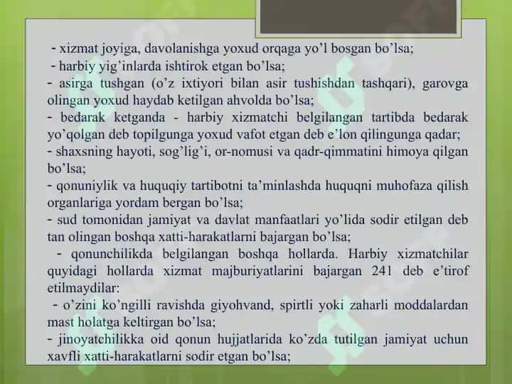 Harbiy xizmatchilar pensiya ta'minoti 8