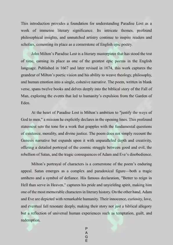 JOHN MILTON PARADISE LOST 4