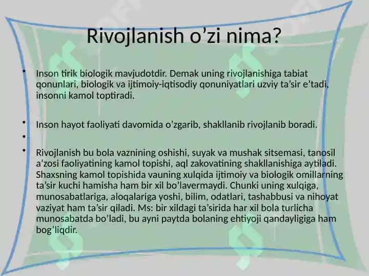 Shaxs rivojlanishining umumiy qonuniyatlari 4