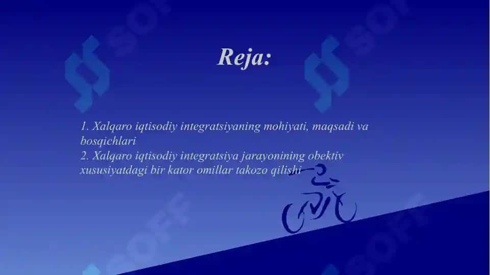 Xalqaro iqtisodiy integratsiyaning asosiy shakllari va omillari 2