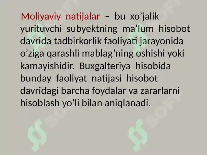 Mahsulotlarni sotilishi va undan ko'rilgan moliyaviy natijalar auditning xususiyatlari 2