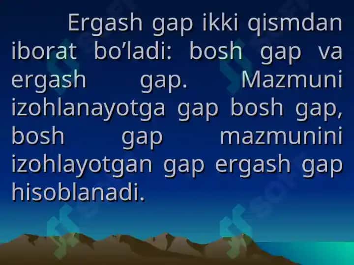 Ergashgan qo’shma gaplar 3
