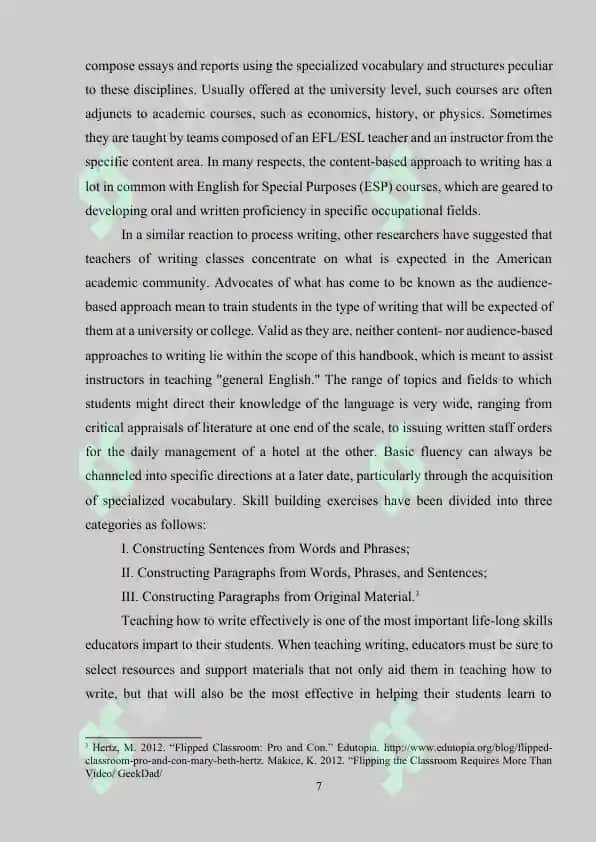 Teaching Writing 7
