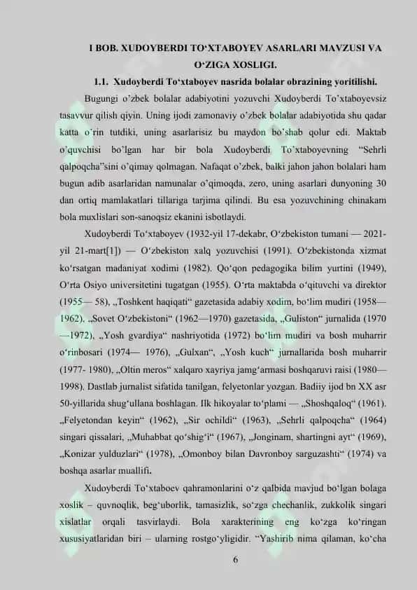 Xudoyberdi To’xtaboyev va Nurali Qobul nasrida urush davri bolalari tasvifi 6