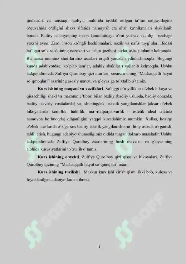ZULFIYA QUROLBOY QIZINING MASHAQQATLI HAYOT SO`QMOQLARI 5