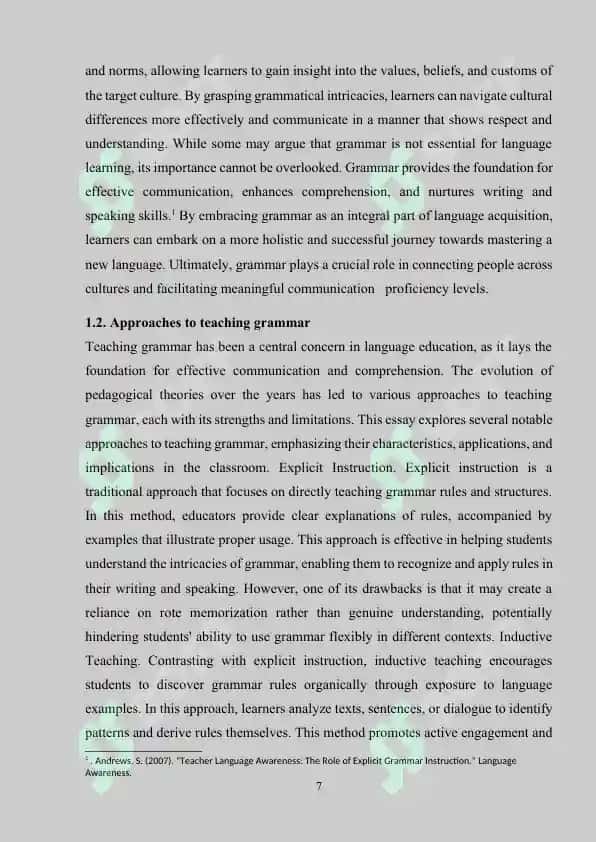 Teaching Grammar Strategies 7