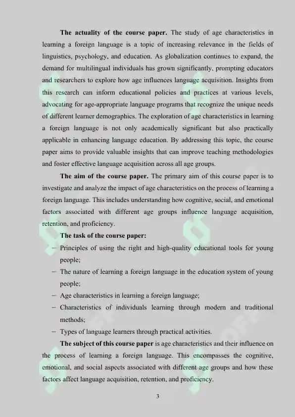 Age characteristics in learning a foreign language 3