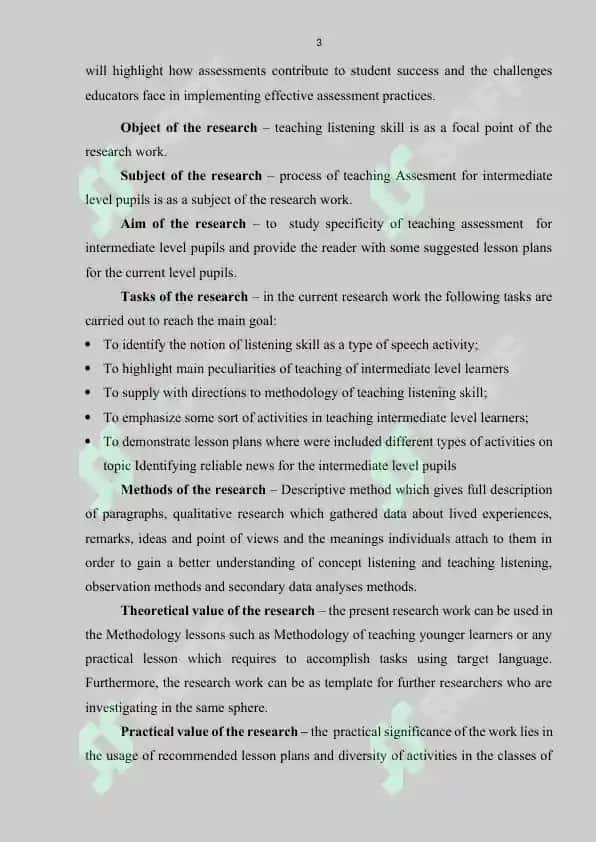 THEORETICAL FRAMEWORK OF ASSESSMENT 3
