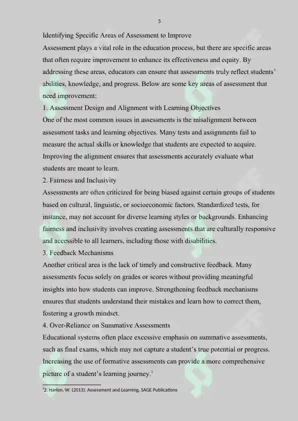THEORETICAL FRAMEWORK OF ASSESSMENT 5