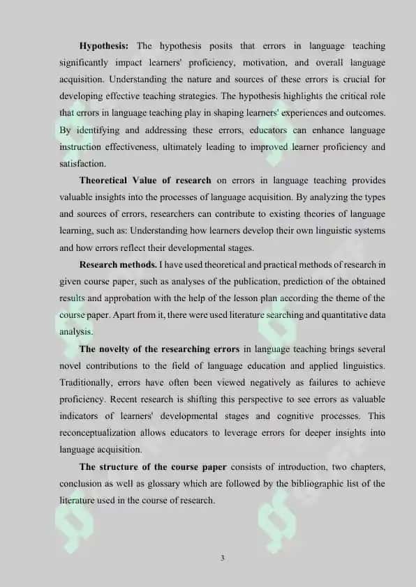 TYPES OF ERRORS IN LANGUAGE TEACHING 3