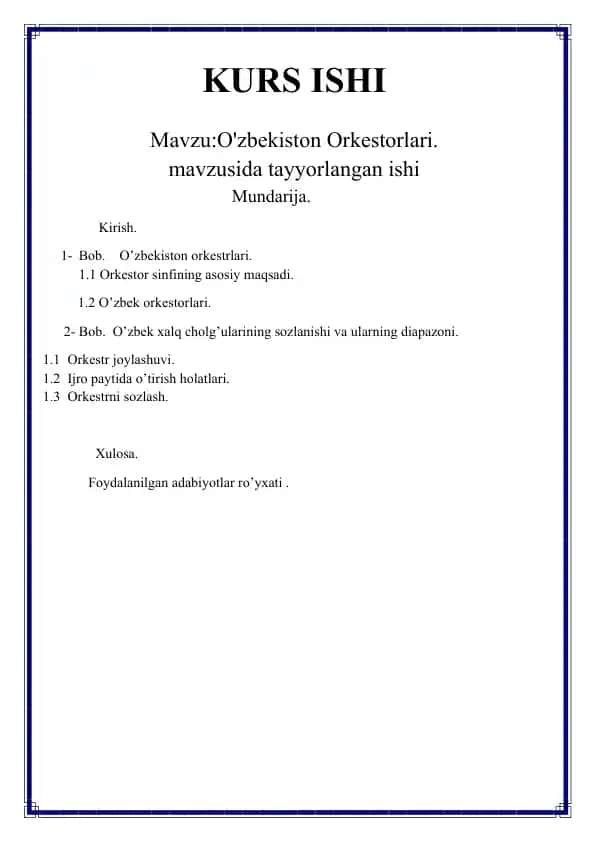 O'zbekiston Orkestorlari