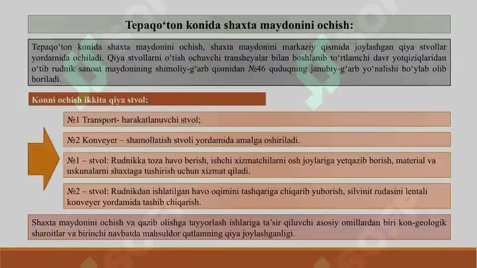 Konni Ochish va Qazib Olishga Tayyorlash 6