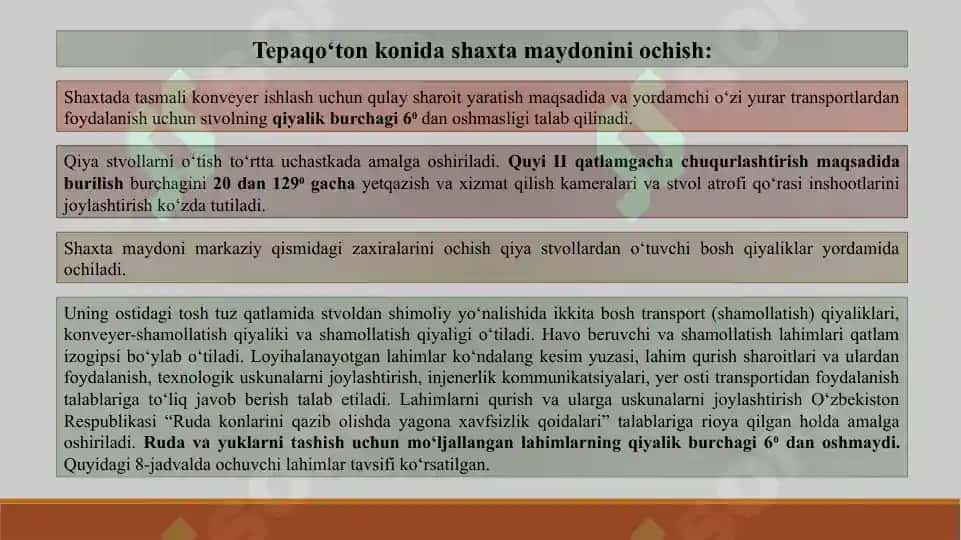 Konni Ochish va Qazib Olishga Tayyorlash 7