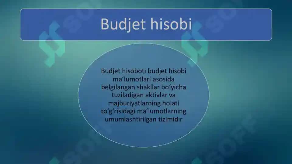 Budjet hisobi va hisoboti 3