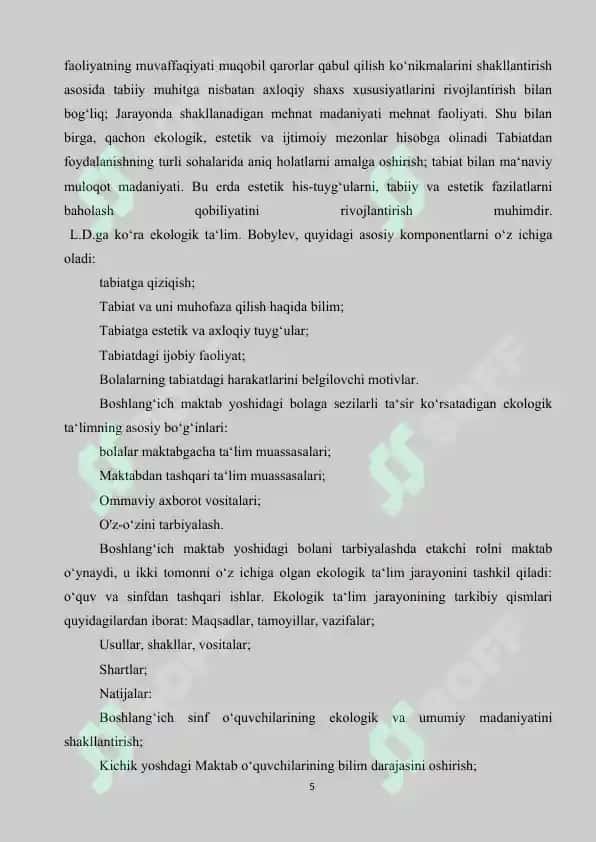Boshlang‘ich sinf o‘quvchilarini ekologik tarbiyalash 5