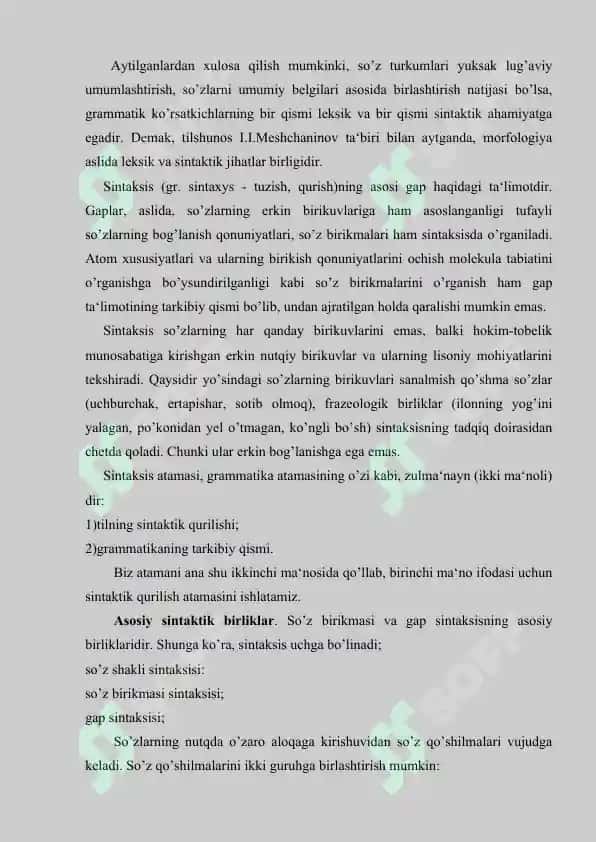 Sintaktik qolibning nutqiy kengashi 3