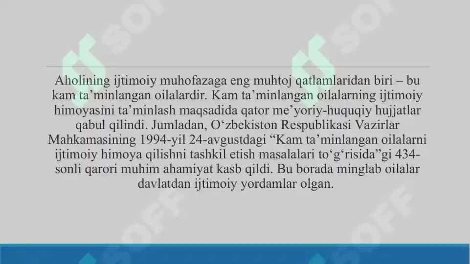 Ijtimoiy sohada davlat siyosatining takomillashib borishi 8