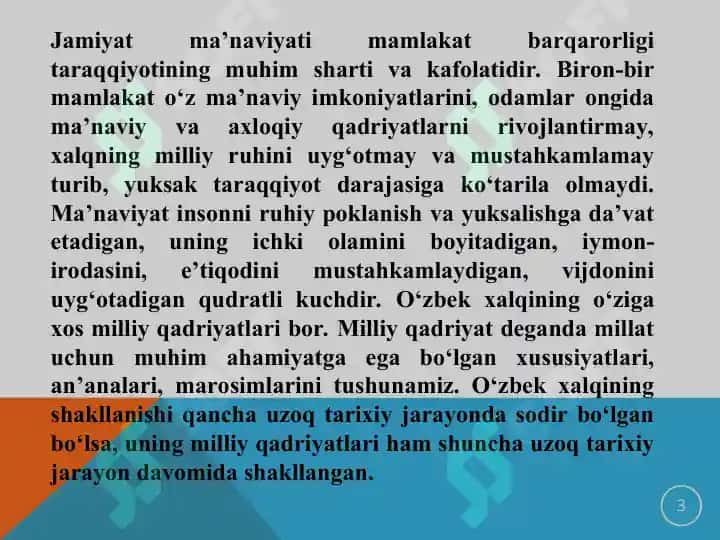 Ma’naviy hayotdagi o’zgarishlar, madaniy taraqqiyot 3