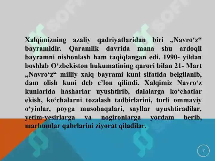 Ma’naviy hayotdagi o’zgarishlar, madaniy taraqqiyot 7