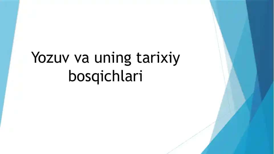 Yozuv va uning tаrixiy bosqichlаri