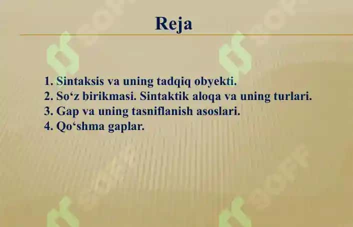Sintaksis bilimlar 2
