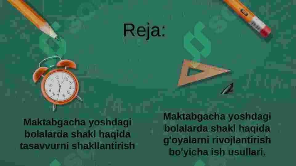 Bolalarni predmetlar shakli va geometrik figuralarni idrok qilish 2
