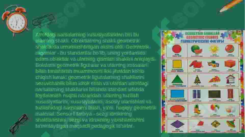 Bolalarni predmetlar shakli va geometrik figuralarni idrok qilish 4