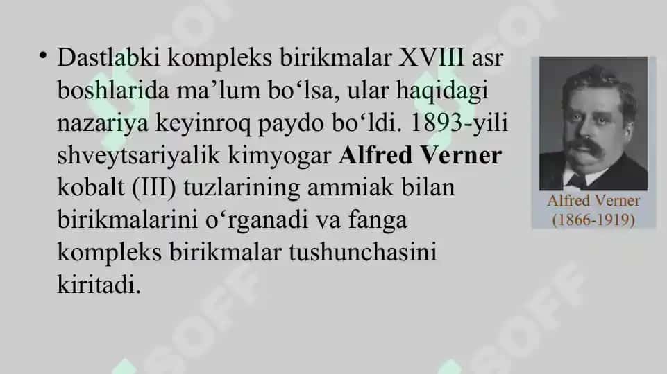 Kompleks birikmalar kimyosi faniga kirish 3