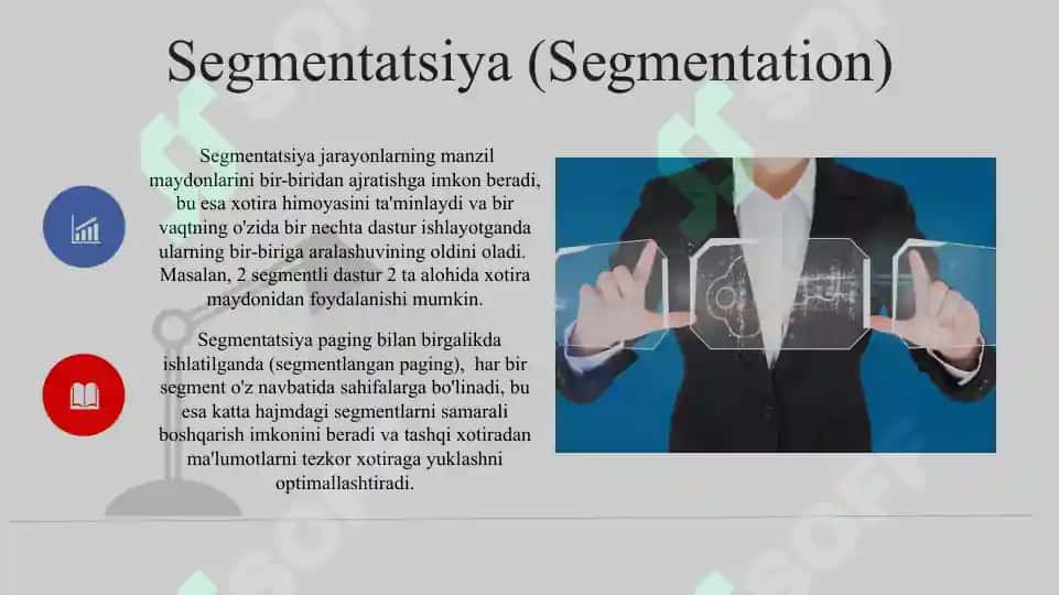Operatsion tizimlarda xotirani   boshqarish. Xotira va uni tasvirlash,   virtual adres makoni 8