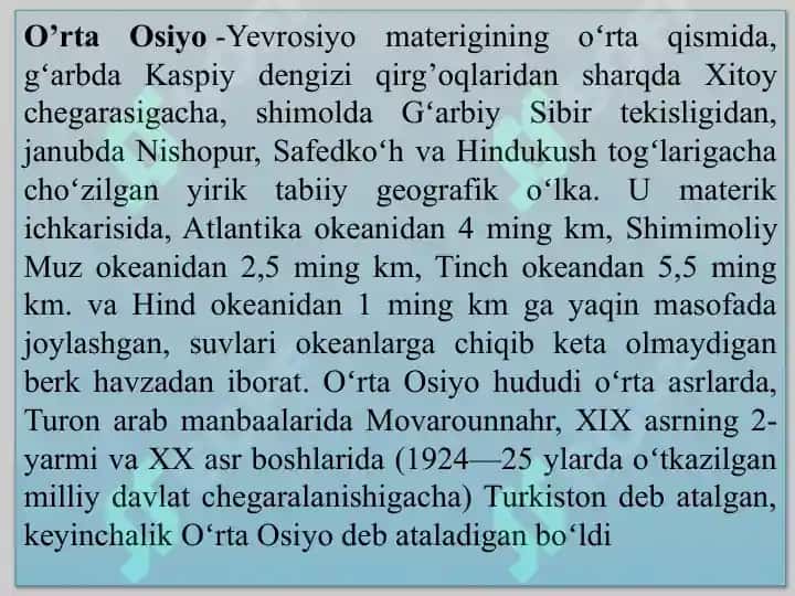 O’rta osiyo davlatlarining MDH va umum jahon mehnat taqsimotida tutgan òrni va ular òrtasida iqtisodiy aloqalarning rivojlanishi 4