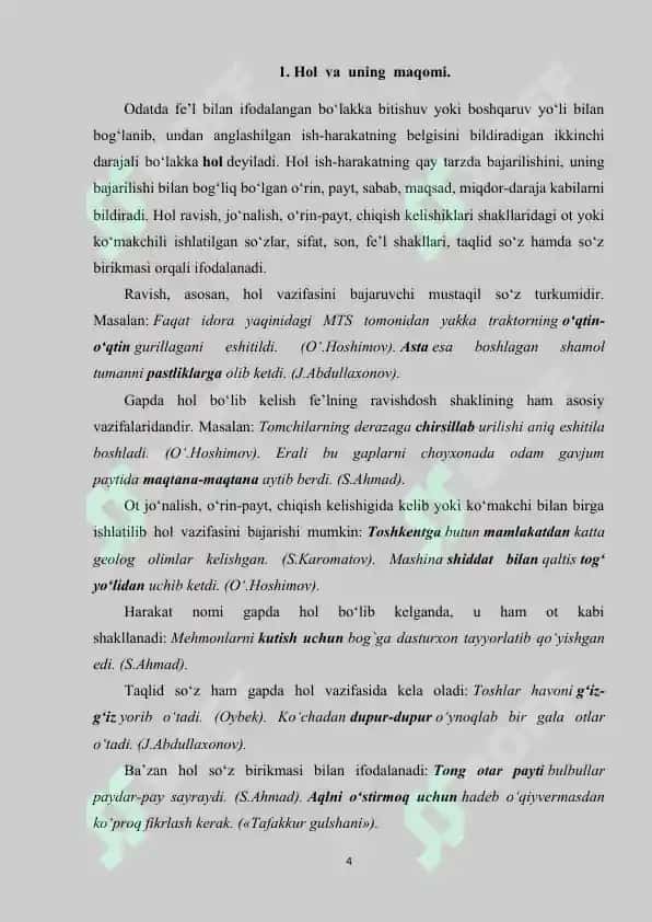 Hol va uning o‘zbek tilshunosligidagi tadqiqi 4