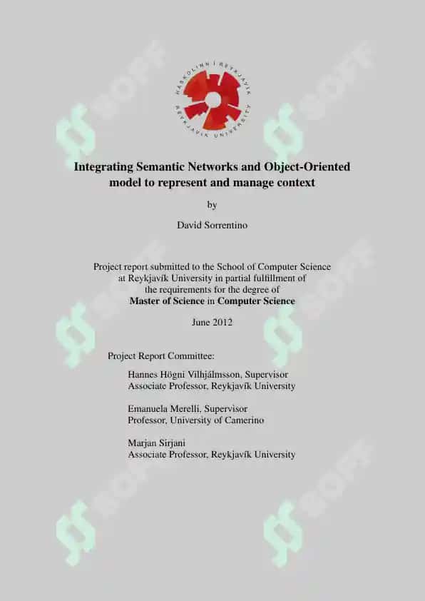 Integrating Semantic Networks and Object-Oriented Model to Represent and Manage Context 5