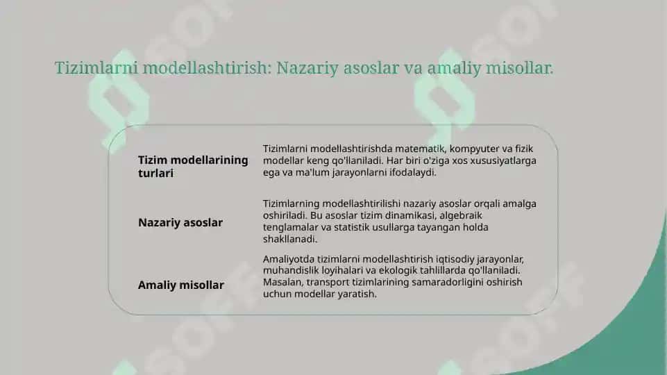 Modellashtirish 4