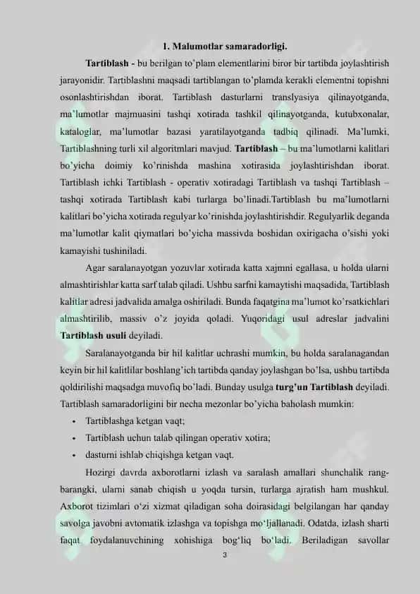 Ma’lumotlarni saralash va filtr 3