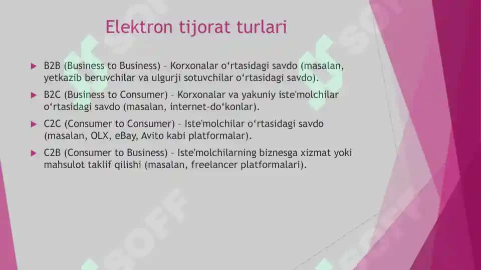 Elektron tijorat, elektron tijorat vositalari, elektron karmon 3
