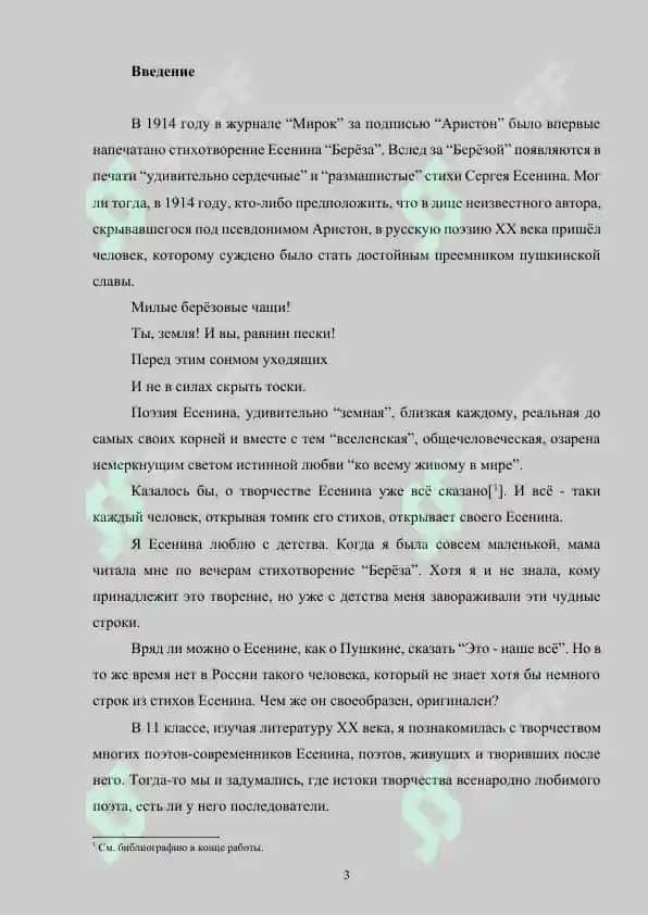 Языковые особенности лирики С.Есинина 3