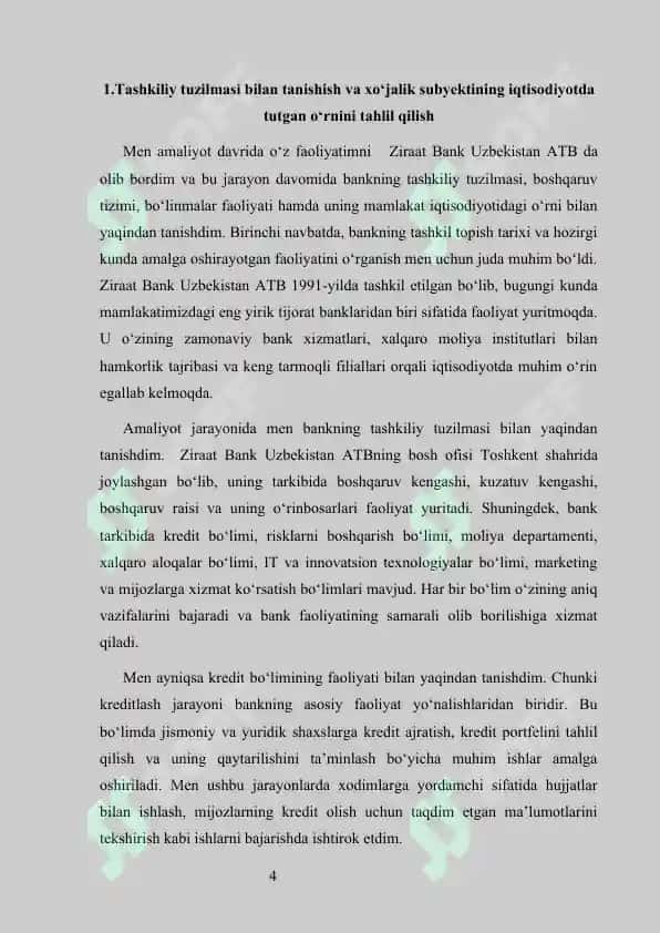 Ziraat Bank Uzbekistan  amaliyot hisoboti     Ziraat Bank Uzbekistan hisobot      Ziraat Bank hisobot   Ziraat Bank amaliyot hisobot   Ziraat Bank malakaviy amaliyot   Ziraat Bank praktika Malakaviy amaliyot hisoboti 4