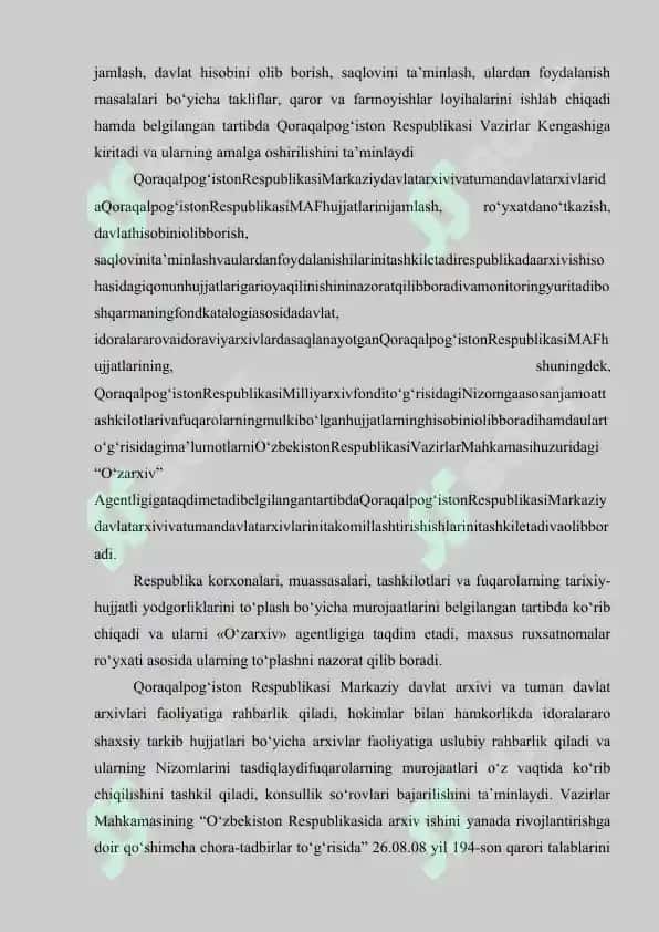 Qoraqalpog‘iston Respublikasi Markaziy davlat arxivi 5