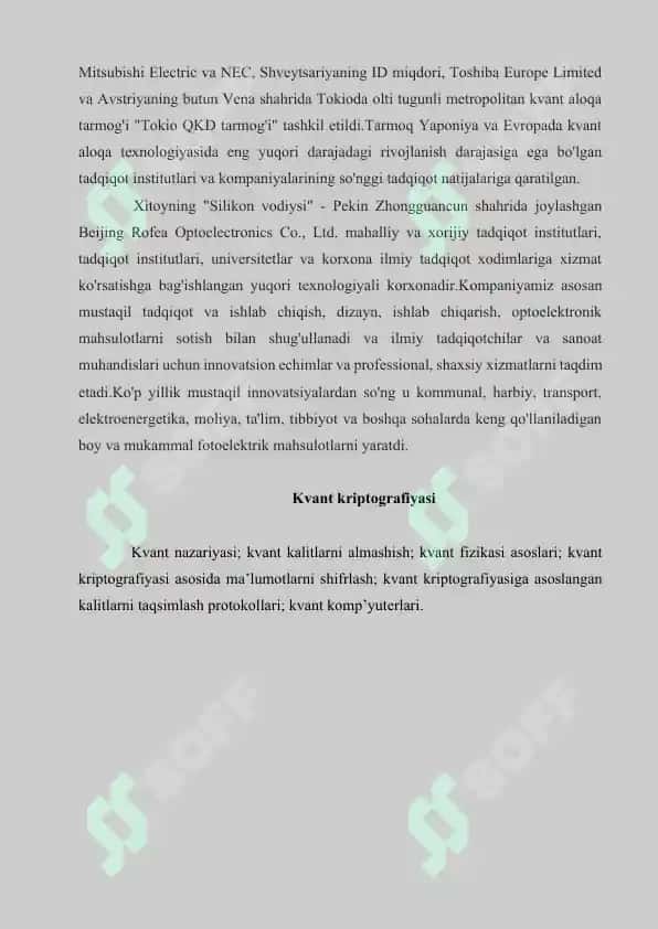Kvant kriptografiyasiga asoslangan kalitlarni taqsimlash protokollari 5
