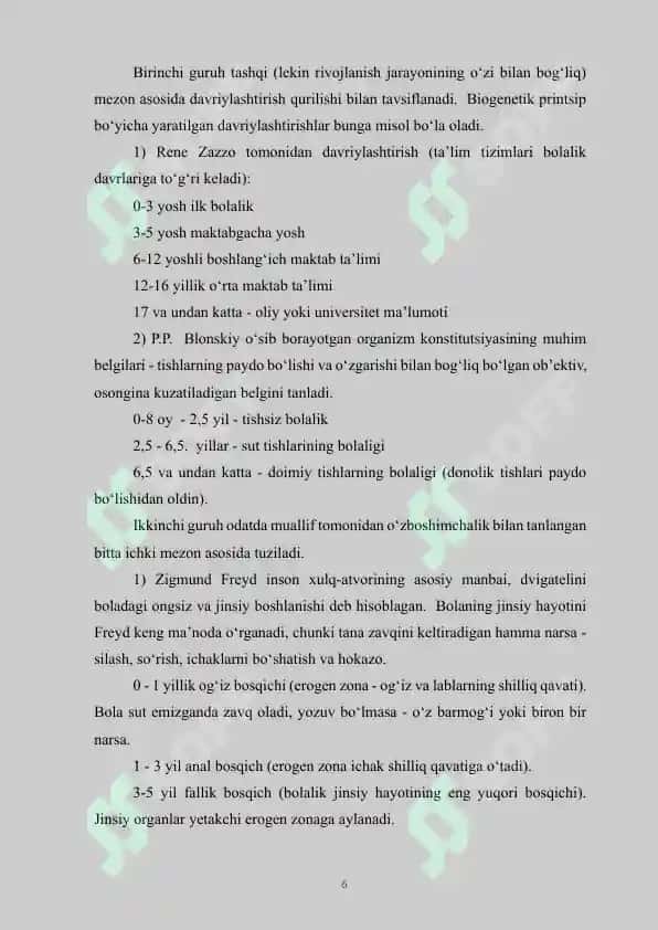 ILK BOLALIK DAVRIDA BILISH JARAYONLARNI RIVOJLANISHINING O‘ZIGA XOSLIGI 6