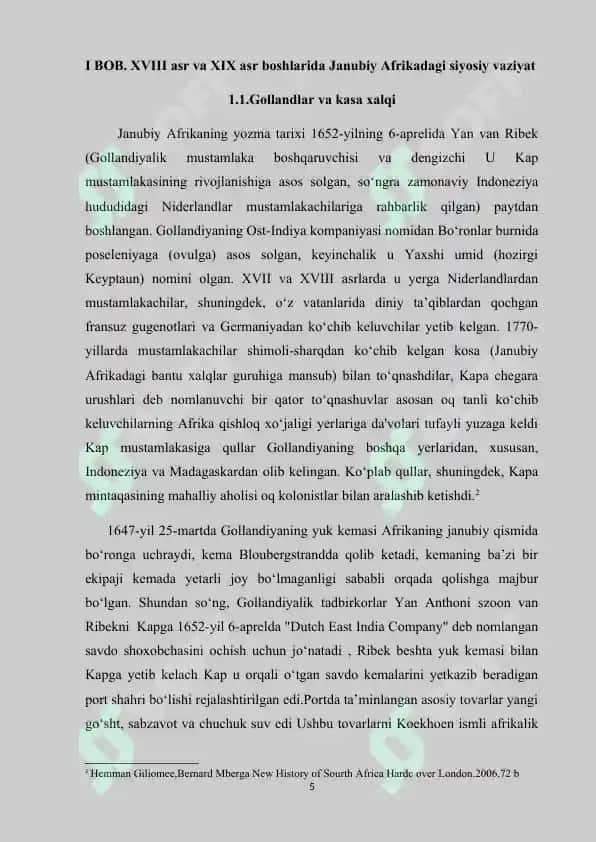 Janubiy Afrika Ingliz-Bur Urushlari Davrida 5