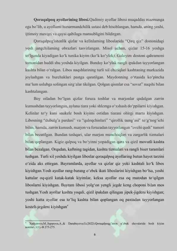 Qoraqalpoqlarning ma'daniyati va urf-odatları 6