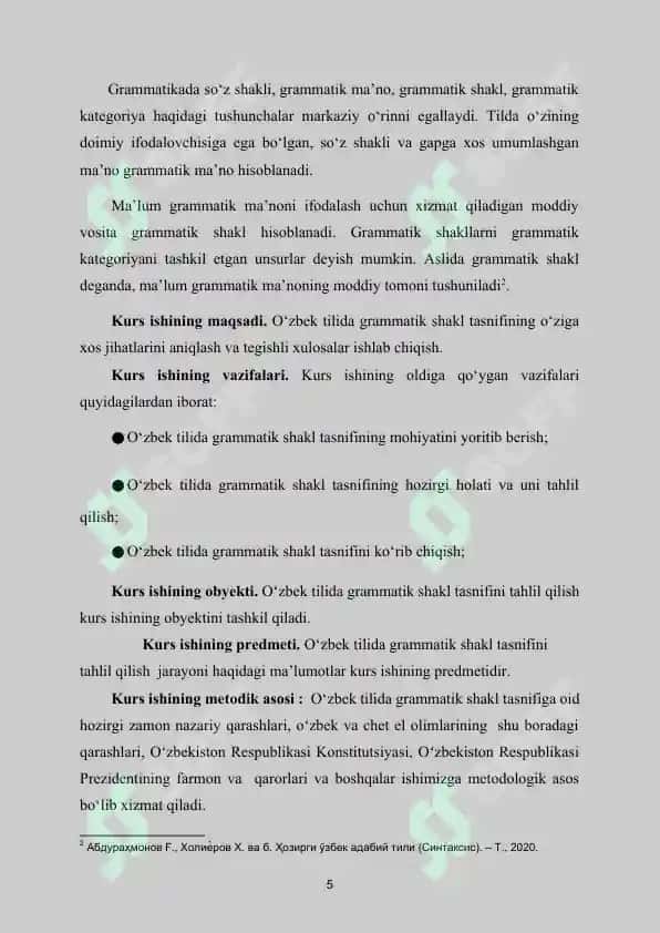 O'zbek tilida grammatik shakl tasnifi 4