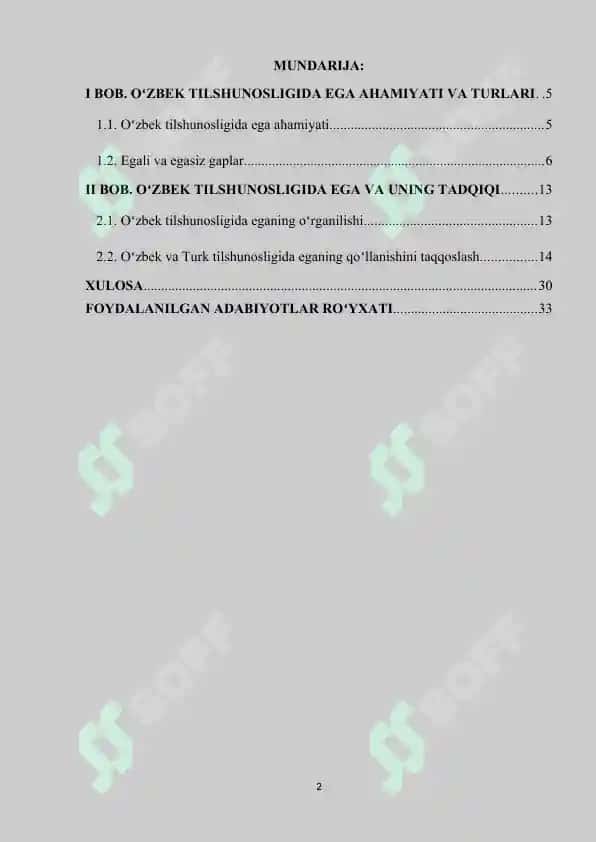 Oʻzbek tilshunosligida ega va uning tadqiqi 2