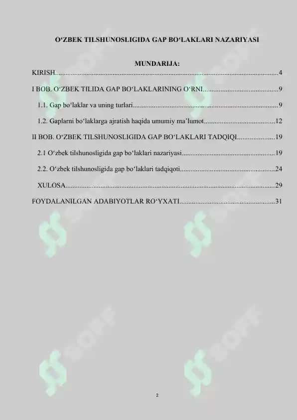 Oʻzbek tilshunosligida gap boʻlaklari nazariyasi 2