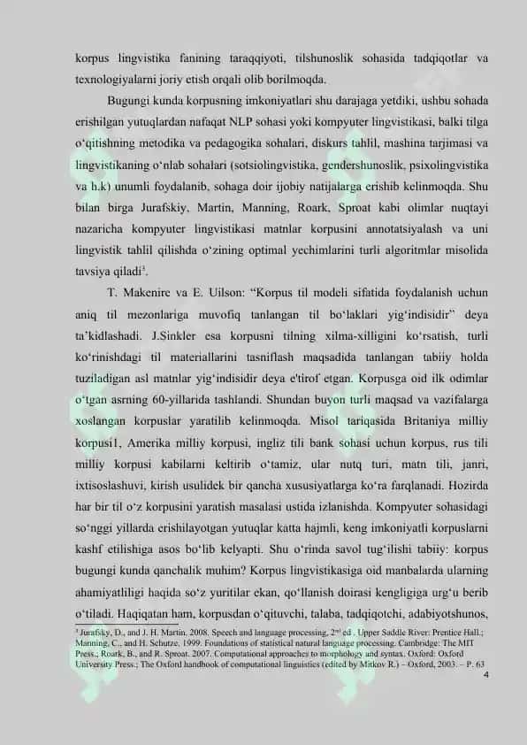 Korpusda matn tahlili texnologiyalari va mualliflik korpusi 4