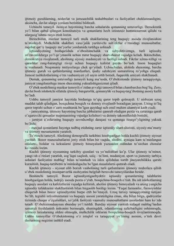 O’zbekistonning o’ziga xos istiqlol va taraqqiyot yo’li 3