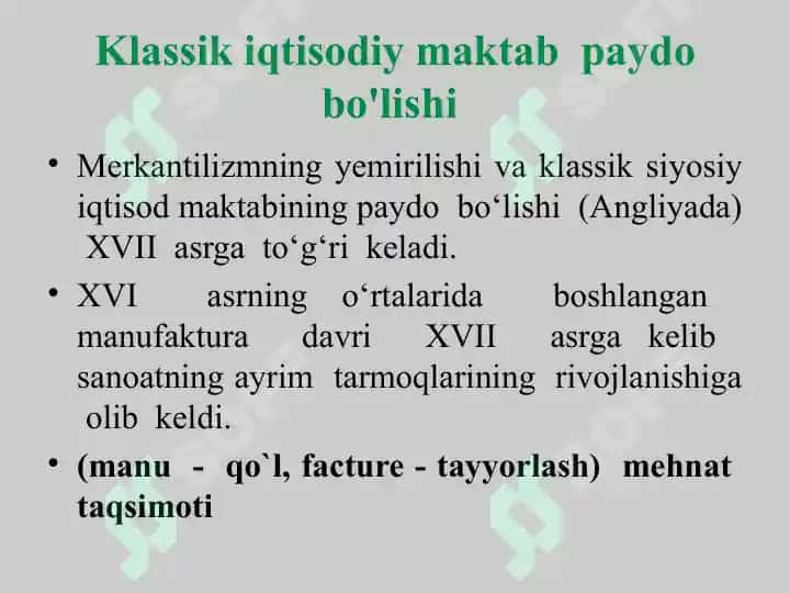 Angliya va Fransiyada klassik maktabning shakllanishi 6