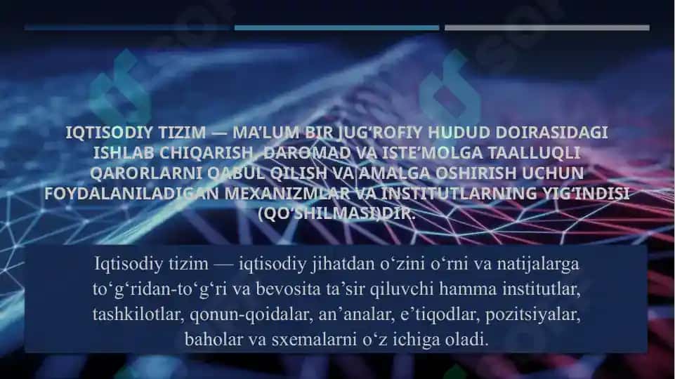 Iqtisodiy Tizimlar 2