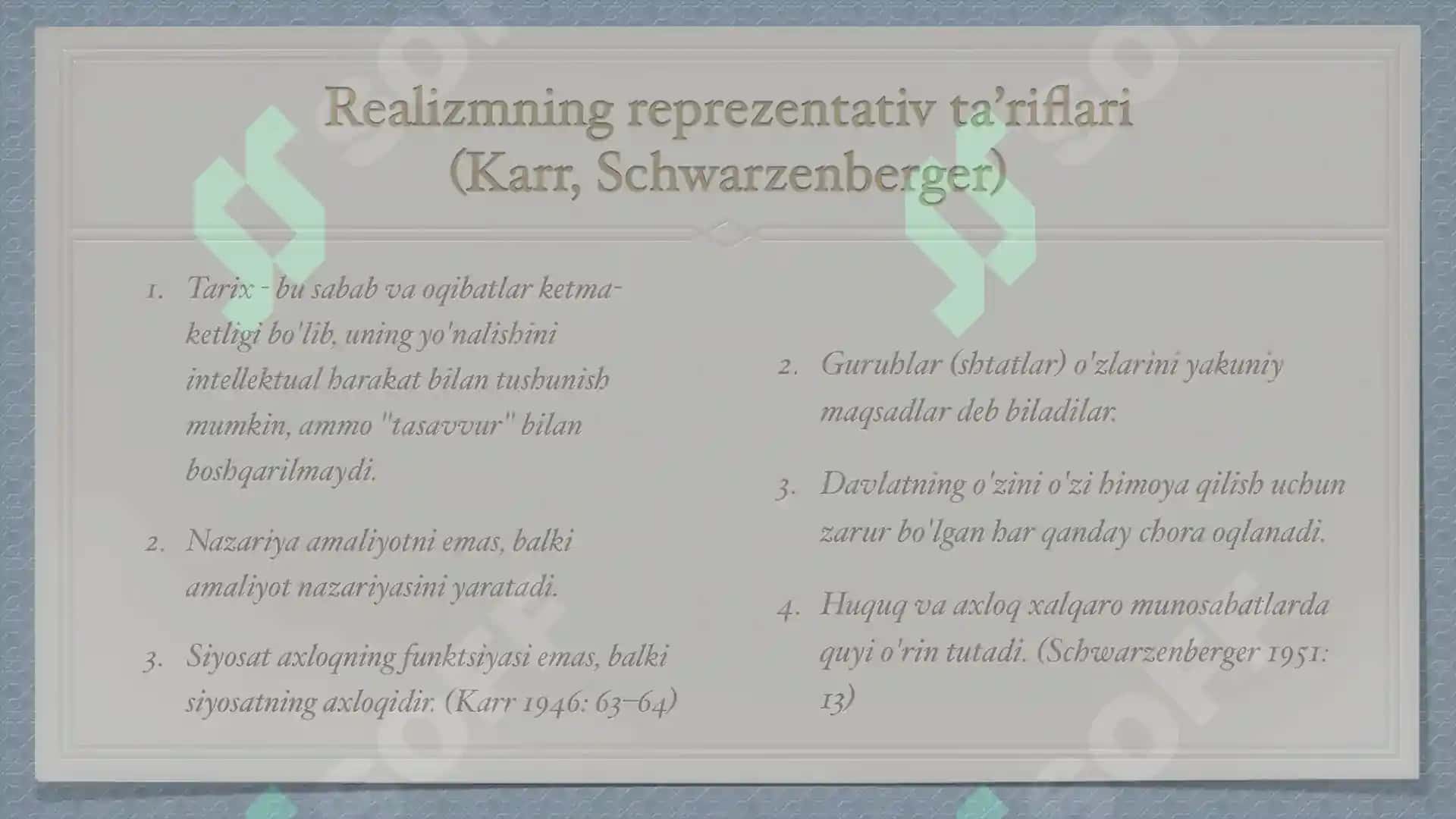 XMNdagi asosiy paradigmalar va maktablar 4